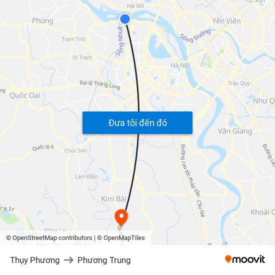 Thụy Phương to Phương Trung map