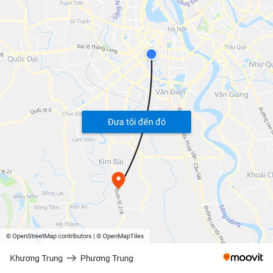 Khương Trung to Phương Trung map