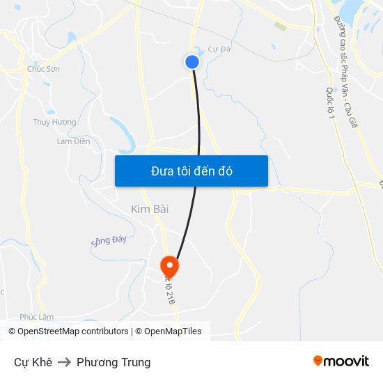 Cự Khê to Phương Trung map