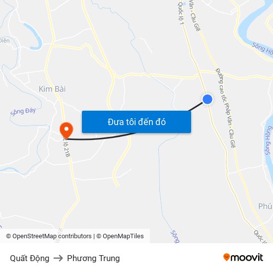 Quất Động to Phương Trung map