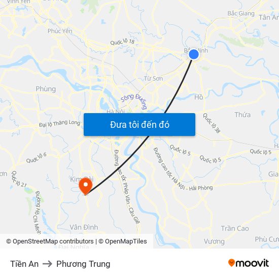 Tiền An to Phương Trung map