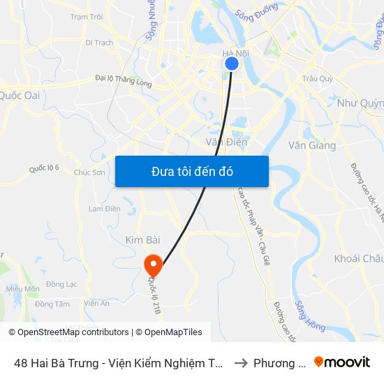 48 Hai Bà Trưng - Viện Kiểm Nghiệm Thuốc Trung Ương to Phương Trung map