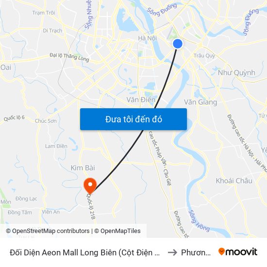 Đối Diện Aeon Mall Long Biên (Cột Điện T4a/2a-B Đường Cổ Linh) to Phương Trung map