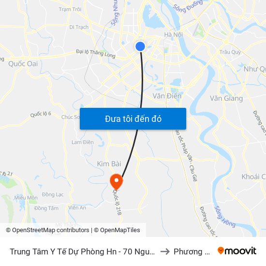 Trung Tâm Y Tế Dự Phòng Hn - 70 Nguyễn Chí Thanh to Phương Trung map