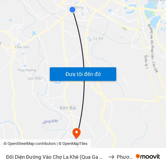 Đối Diện Đường Vào Chợ La Khê (Qua Ga Metro La Khê) - 405 Quang Trung (Hà Đông) to Phương Trung map