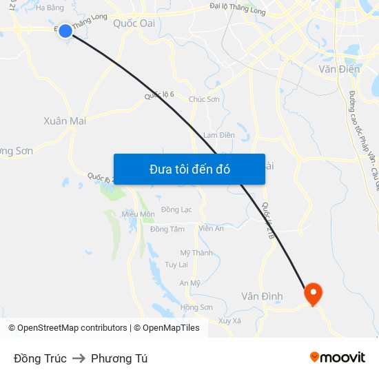 Đồng Trúc to Phương Tú map