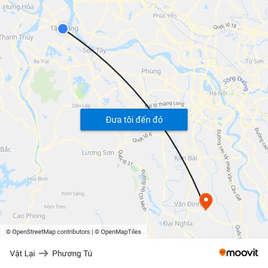 Vật Lại to Phương Tú map