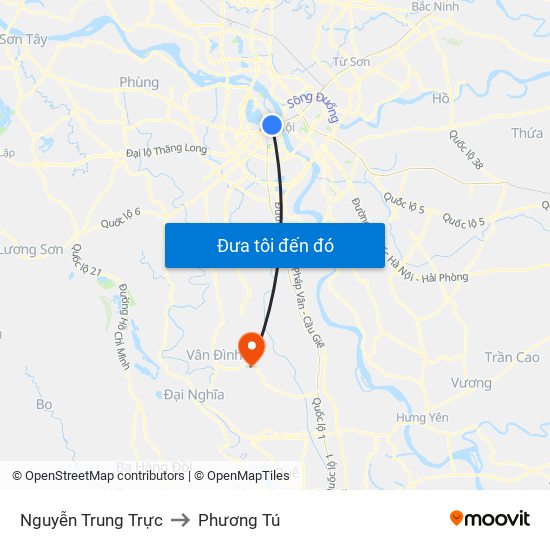 Nguyễn Trung Trực to Phương Tú map