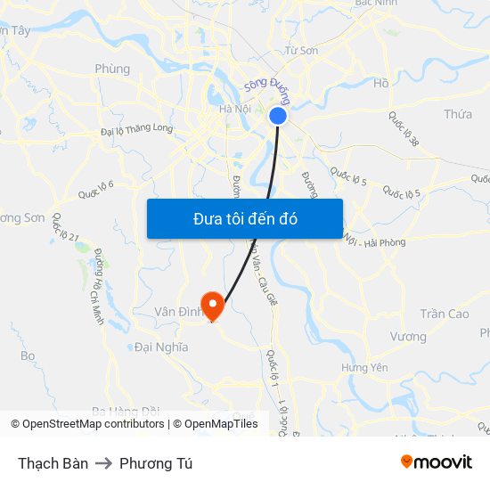 Thạch Bàn to Phương Tú map