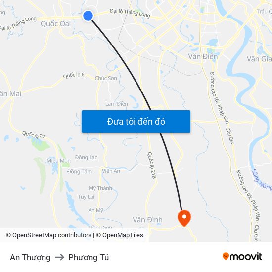 An Thượng to Phương Tú map