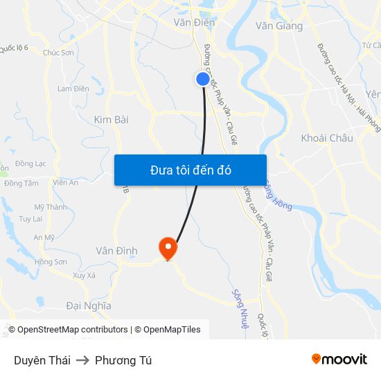 Duyên Thái to Phương Tú map