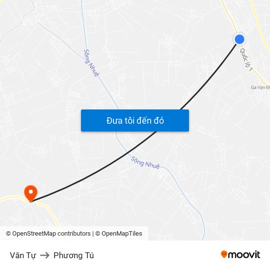 Văn Tự to Phương Tú map