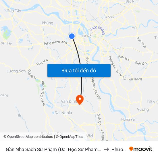 Gần Nhà Sách Sư Phạm (Đại Học Sư Phạm Hà Nội) - 136 Xuân Thủy to Phương Tú map