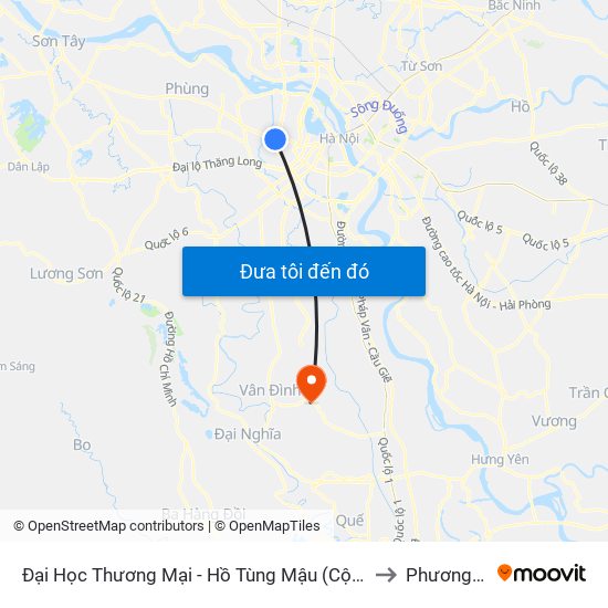 Đại Học Thương Mại - Hồ Tùng Mậu (Cột Sau) to Phương Tú map