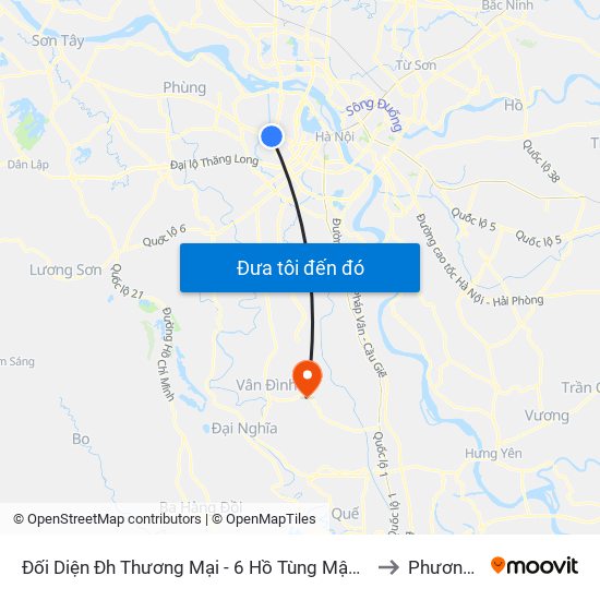 Đối Diện Đh Thương Mại - 6 Hồ Tùng Mậu (Cột Sau) to Phương Tú map