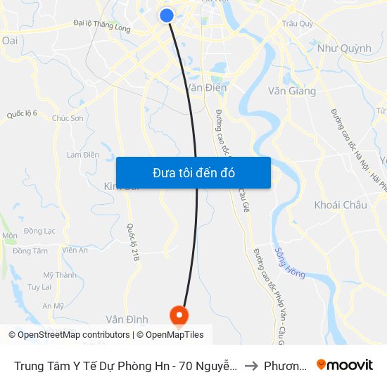 Trung Tâm Y Tế Dự Phòng Hn - 70 Nguyễn Chí Thanh to Phương Tú map