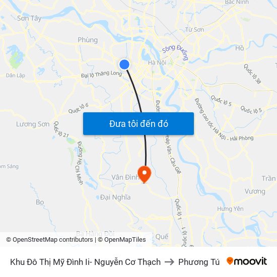 Khu Đô Thị Mỹ Đình Ii- Nguyễn Cơ Thạch to Phương Tú map