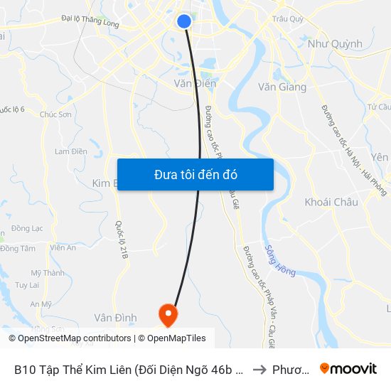 B10 Tập Thể Kim Liên (Đối Diện Ngõ 46b Phạm Ngọc Thạch) to Phương Tú map