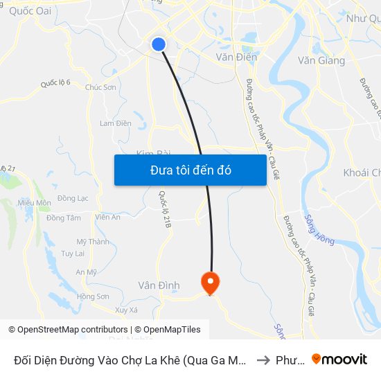 Đối Diện Đường Vào Chợ La Khê (Qua Ga Metro La Khê) - 405 Quang Trung (Hà Đông) to Phương Tú map