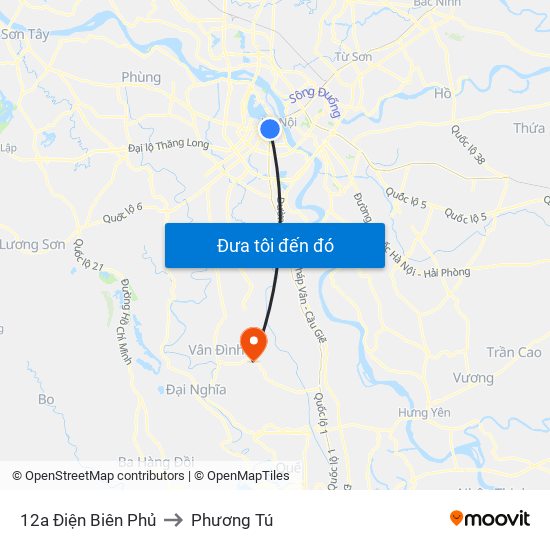 12a Điện Biên Phủ to Phương Tú map