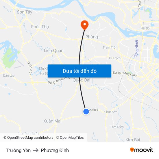 Trường Yên to Phương Đình map