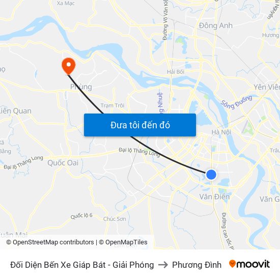 Đối Diện Bến Xe Giáp Bát - Giải Phóng to Phương Đình map