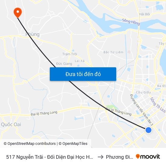 517 Nguyễn Trãi - Đối Diện Đại Học Hà Nội to Phương Đình map