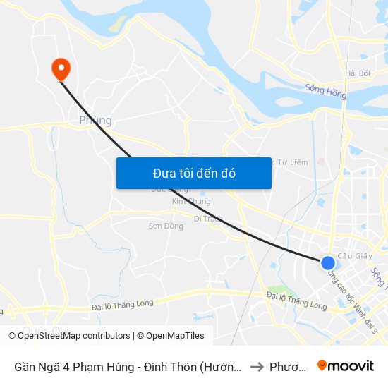 Gần Ngã 4 Phạm Hùng - Đình Thôn (Hướng Đi Khuất Duy Tiến)-Cột Sau to Phương Đình map