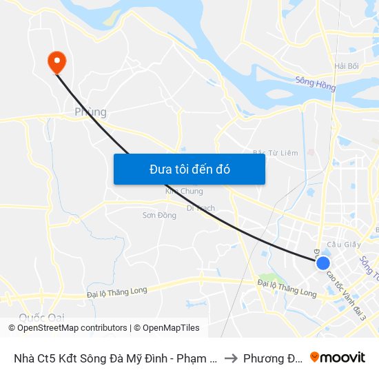 Nhà Ct5 Kđt Sông Đà Mỹ Đình - Phạm Hùng to Phương Đình map