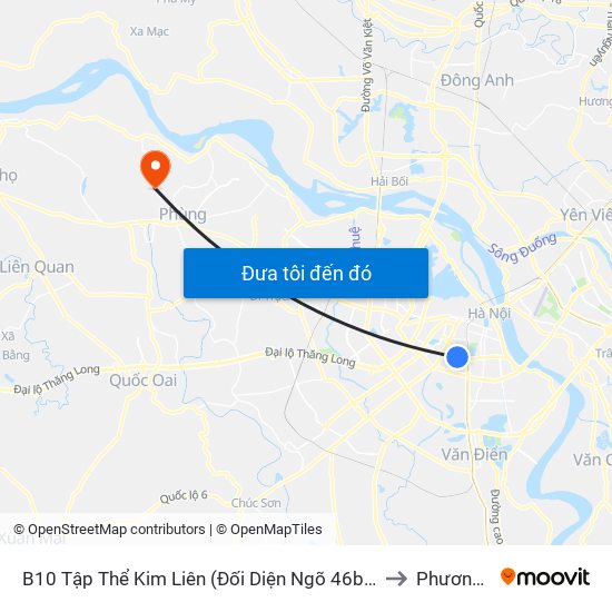 B10 Tập Thể Kim Liên (Đối Diện Ngõ 46b Phạm Ngọc Thạch) to Phương Đình map