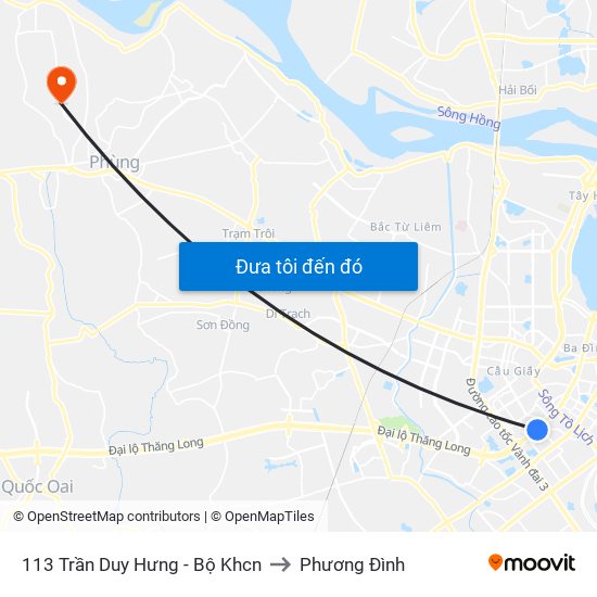 113 Trần Duy Hưng - Bộ Khcn to Phương Đình map