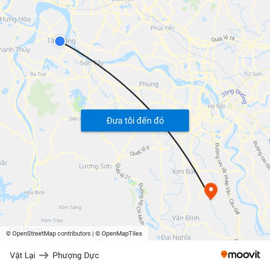 Vật Lại to Phượng Dực map