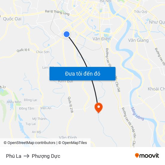 Phú La to Phượng Dực map