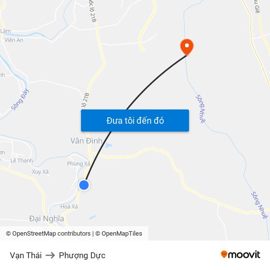 Vạn Thái to Phượng Dực map