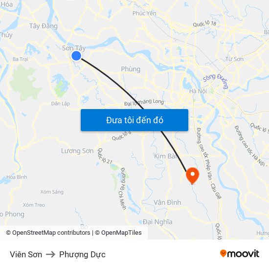 Viên Sơn to Phượng Dực map
