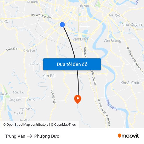 Trung Văn to Phượng Dực map