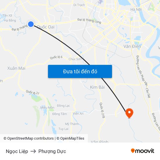 Ngọc Liệp to Phượng Dực map