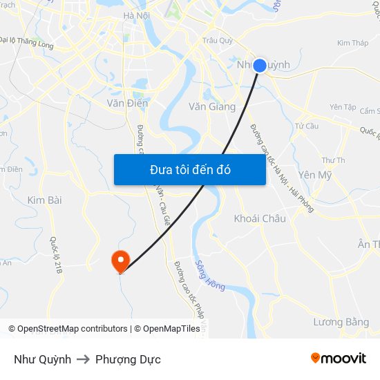 Như Quỳnh to Phượng Dực map