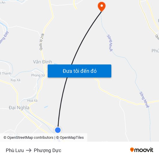 Phù Lưu to Phượng Dực map