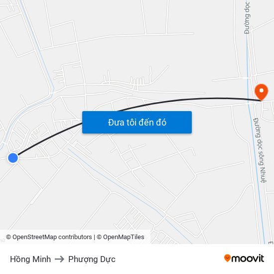 Hồng Minh to Phượng Dực map