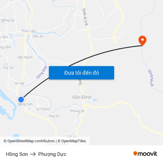 Hồng Sơn to Phượng Dực map