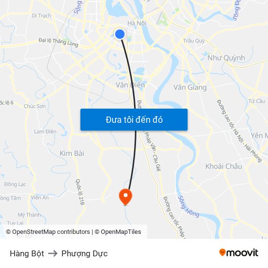 Hàng Bột to Phượng Dực map