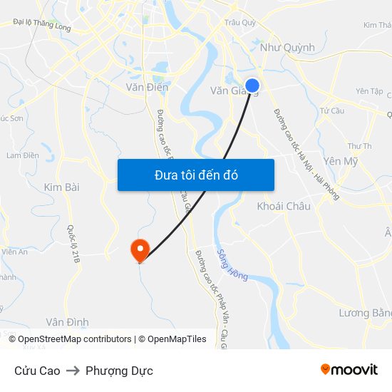 Cửu Cao to Phượng Dực map