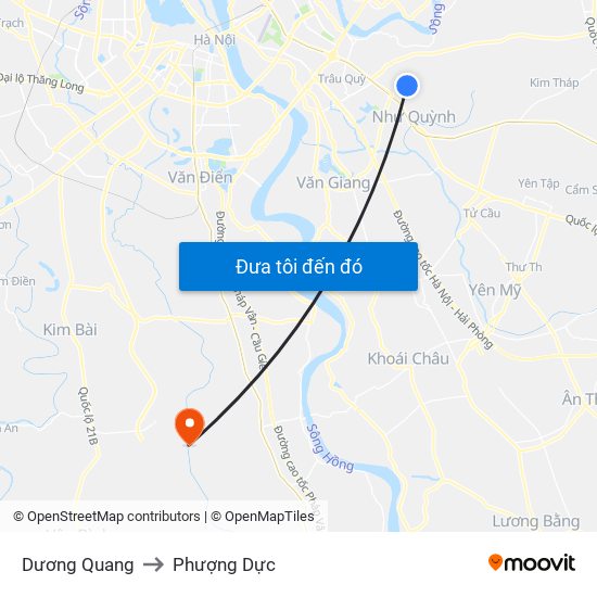 Dương Quang to Phượng Dực map