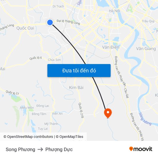 Song Phương to Phượng Dực map