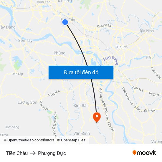 Tiền Châu to Phượng Dực map