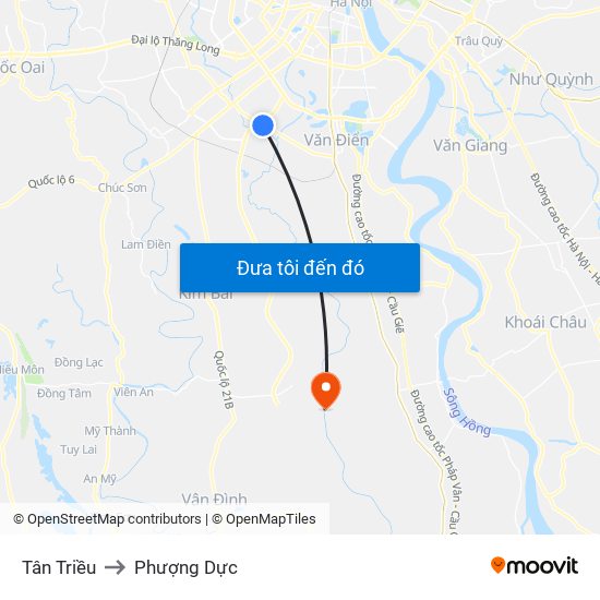 Tân Triều to Phượng Dực map