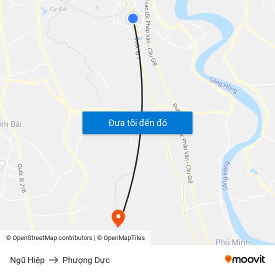 Ngũ Hiệp to Phượng Dực map