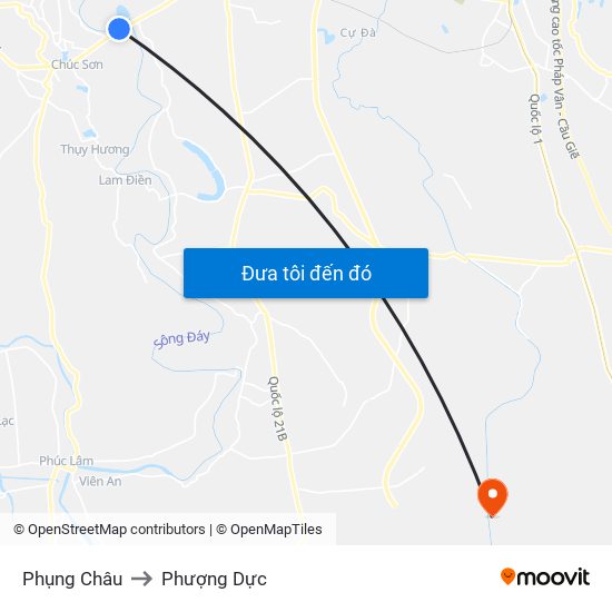 Phụng Châu to Phượng Dực map