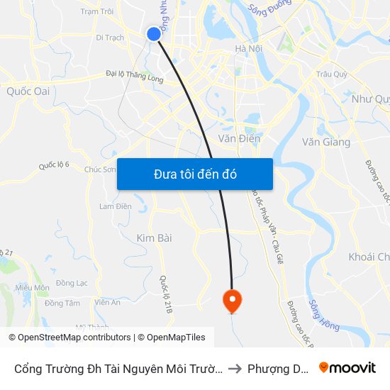 Cổng Trường Đh Tài Nguyên Môi Trường to Phượng Dực map